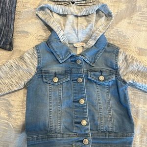 Cat and Jack sweatshirt Jean jacket 2T
